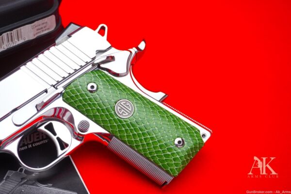 Sig Sauer Ultra Compact 1911 .45acp *BREATHTAKING BRIGHT STAINLESS* - Image 4