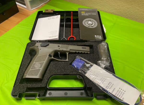 Hard to find - CZ P-09 OD Green Complete Receiver Frame - New - Ships Free!